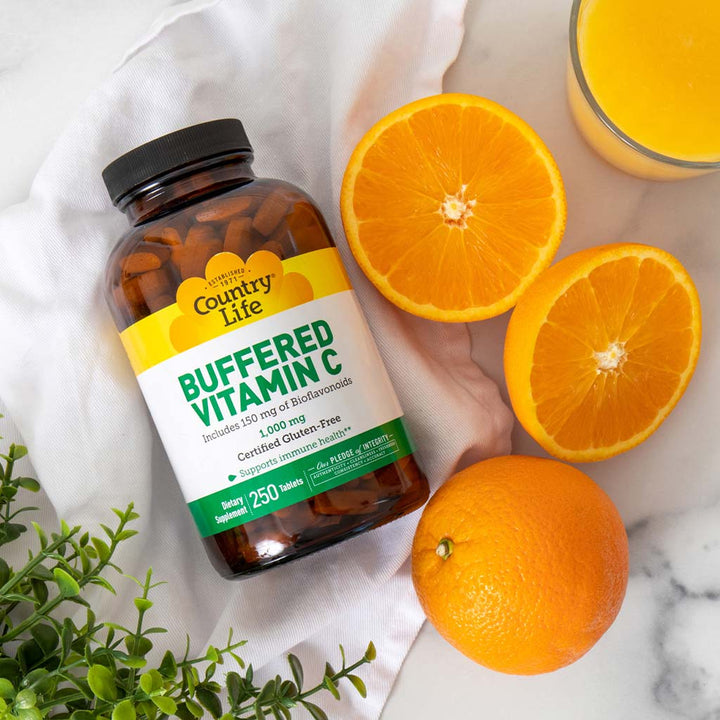 Country Life Buffered Vitamin C 1000 mg Tablets For Immunity, Pack of 250's - Easy Pharmacy LLC
