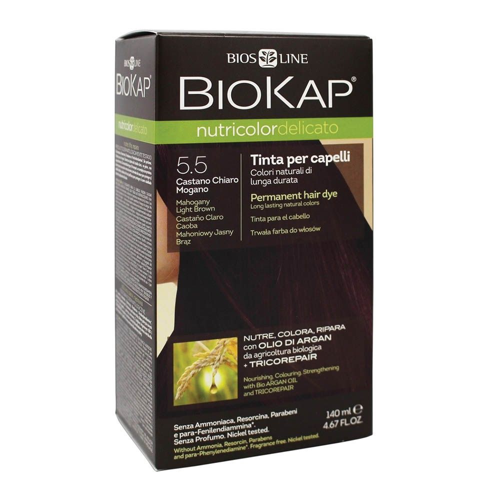 Biokap Nutricolor Delicato 5.5 Mahogany Light Brown 140 mL - Easy Pharmacy LLC
