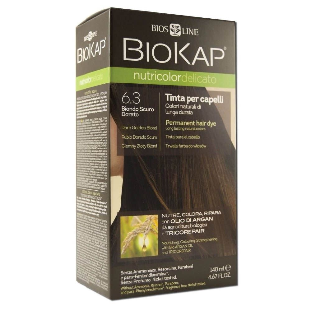 Biokap Nutricolor Delicato 6.30 Dark Golden Blonde 140 mL - Easy Pharmacy LLC