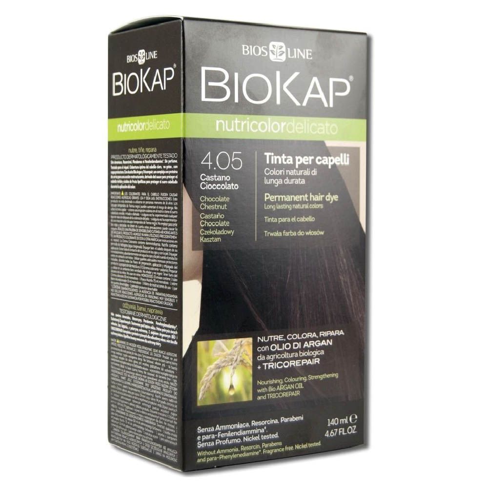 Biokap Nutricolor Delicato 4.05 Chocolate Chestnut 140 mL - Easy Pharmacy LLC