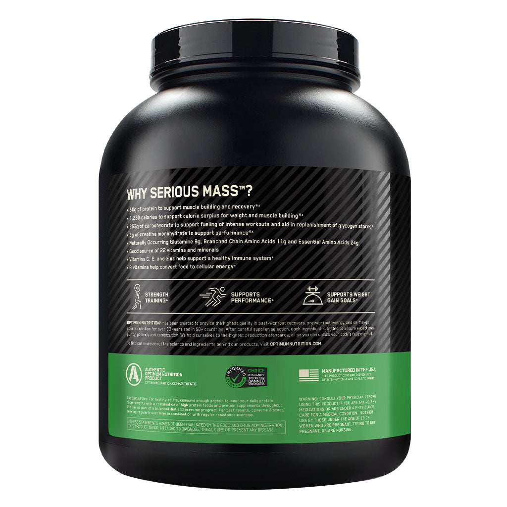 Optimum Nutrition Serious Mass Powder Banana 6lb - Easy Pharmacy LLC