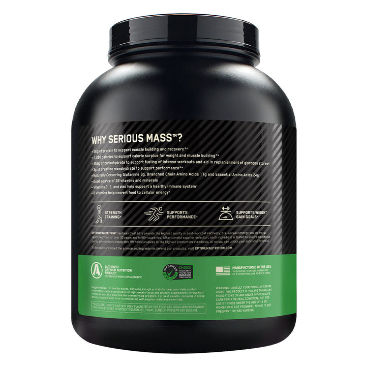 Optimum Nutrition Serious Mass Powder Banana 6lb - Easy Pharmacy LLC