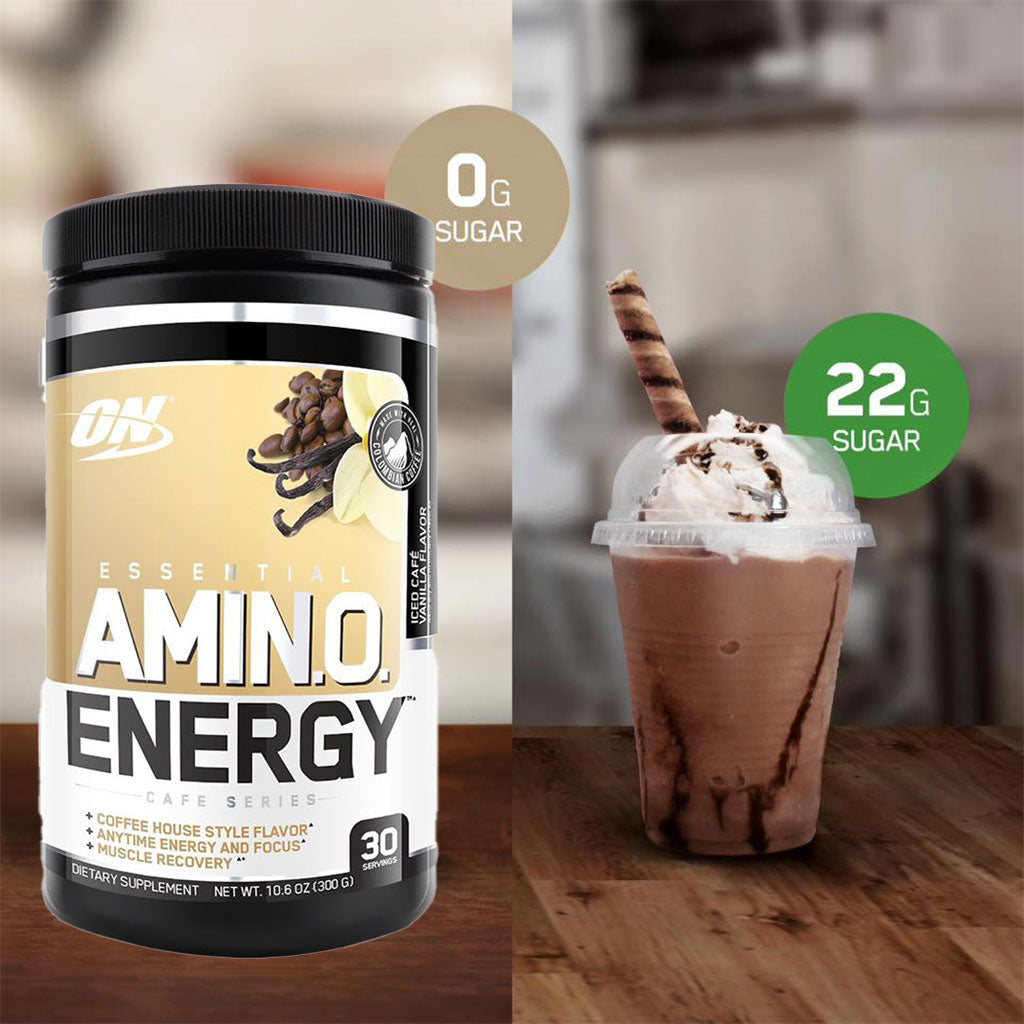 Optimum Nutrition Essential Amino Energy Iced Cafe Vanilla 30 Servings - Easy Pharmacy LLC