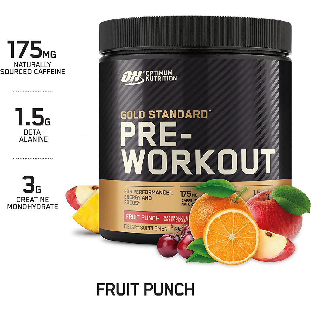 Optimum Nutrition Gold Standard Pre Work Out Fruit Punch 30 Servings - Easy Pharmacy LLC