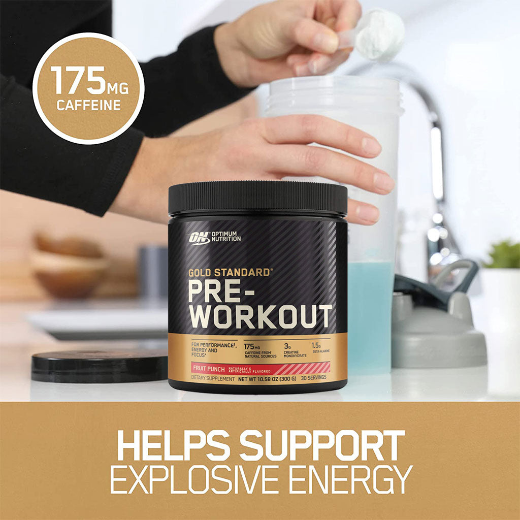 Optimum Nutrition Gold Standard Pre Work Out Fruit Punch 30 Servings - Easy Pharmacy LLC