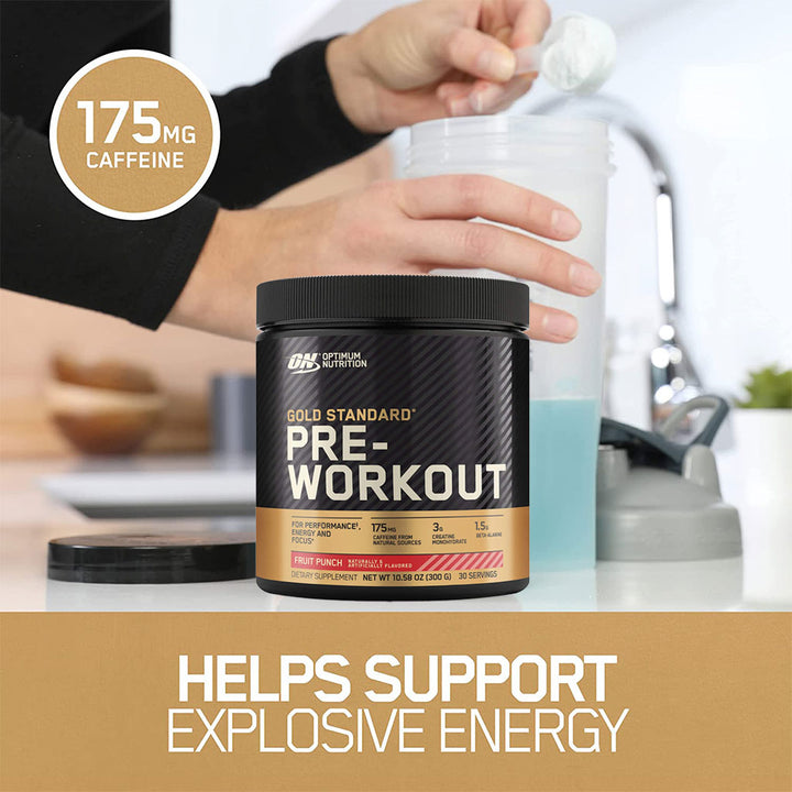 Optimum Nutrition Gold Standard Pre Work Out Fruit Punch 30 Servings - Easy Pharmacy LLC