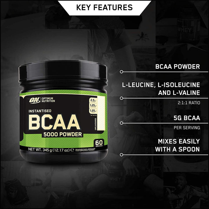 Optimum Nutrition Instantized BCAA 5000 Powder Unflavored 60 Servings - Easy Pharmacy LLC