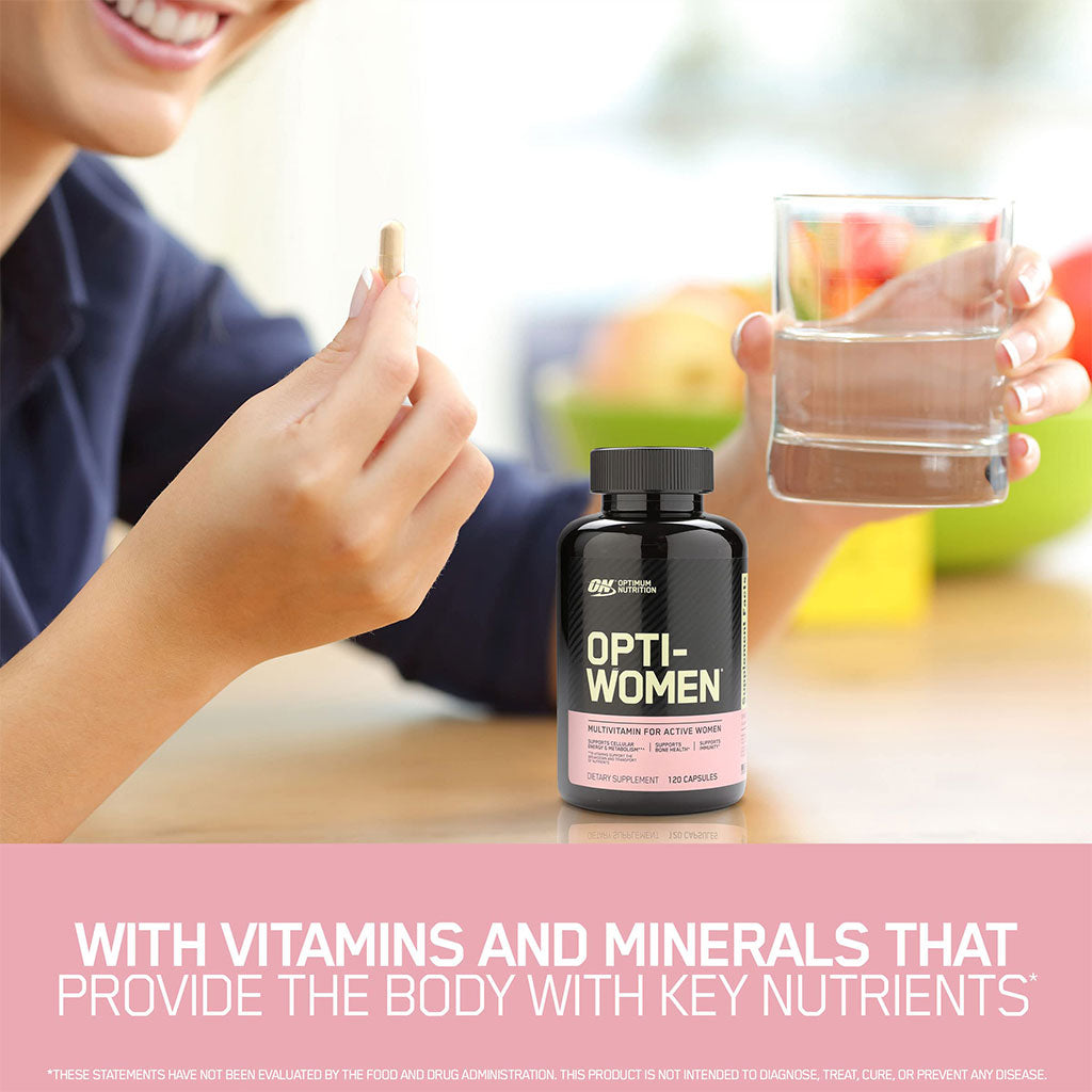 Optimum Nutrition Opti-Women Multivitamin Supplement For Active Women, Pack of 120's - Easy Pharmacy LLC