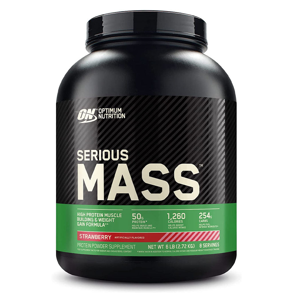 Optimum Nutrition Serious Mass Protein Powder For Muscle Building & Weight Gain, Strawberry 2.7kg - Easy Pharmacy LLC