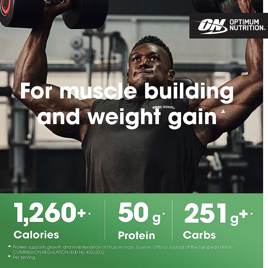 Optimum Nutrition Serious Mass Protein Powder For Muscle Building & Weight Gain, Strawberry 2.7kg - Easy Pharmacy LLC
