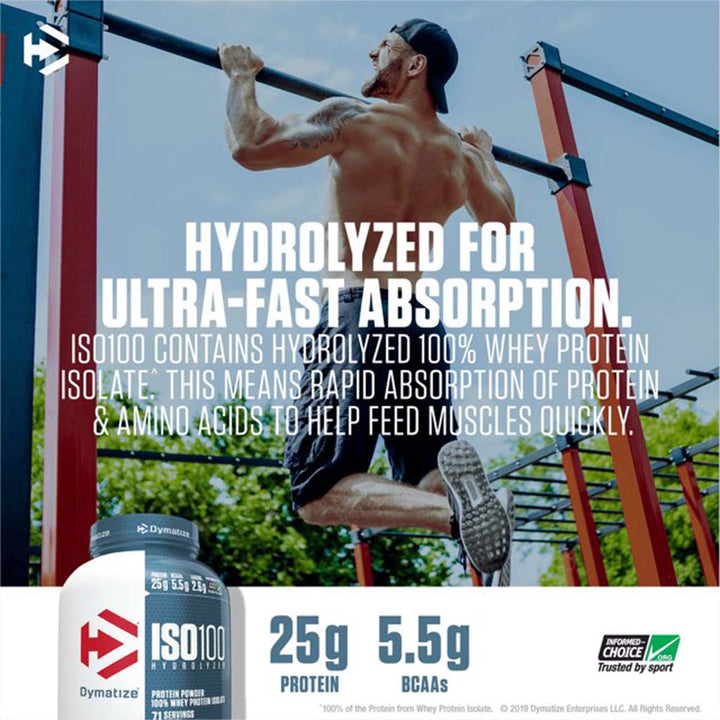 Dymatize ISO 100 Fast Absorbing Protein Powder, 100% Whey Protein Isolate, Banana, 2.3kg - Easy Pharmacy LLC