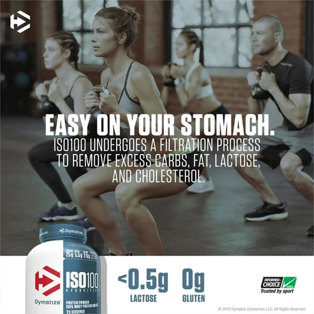 Dymatize ISO 100 Fast Absorbing Protein Powder, 100% Whey Protein Isolate, Banana, 2.3kg - Easy Pharmacy LLC