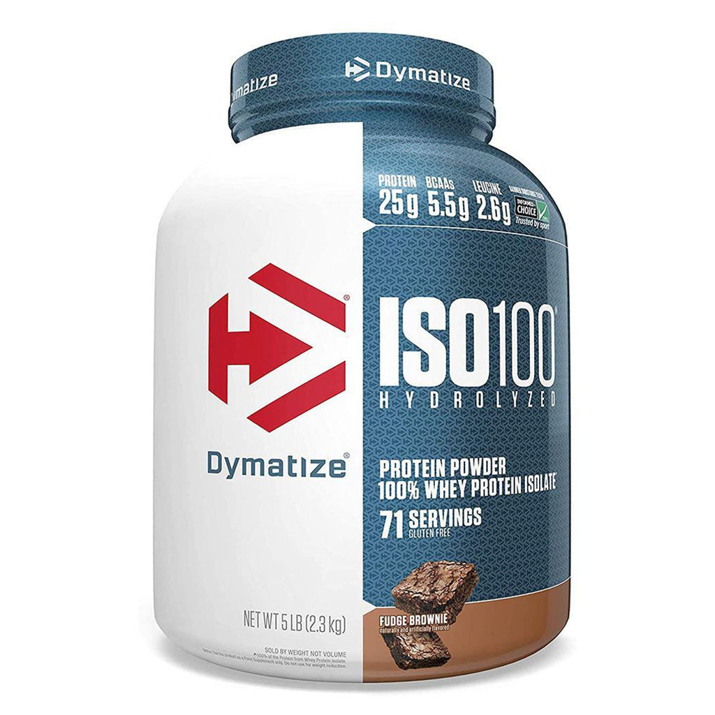 Dymatize ISO 100 Fast Absorbing Protein Powder, 100% Whey Protein Isolate, Fudge Brownie, 2.3kg - Easy Pharmacy LLC