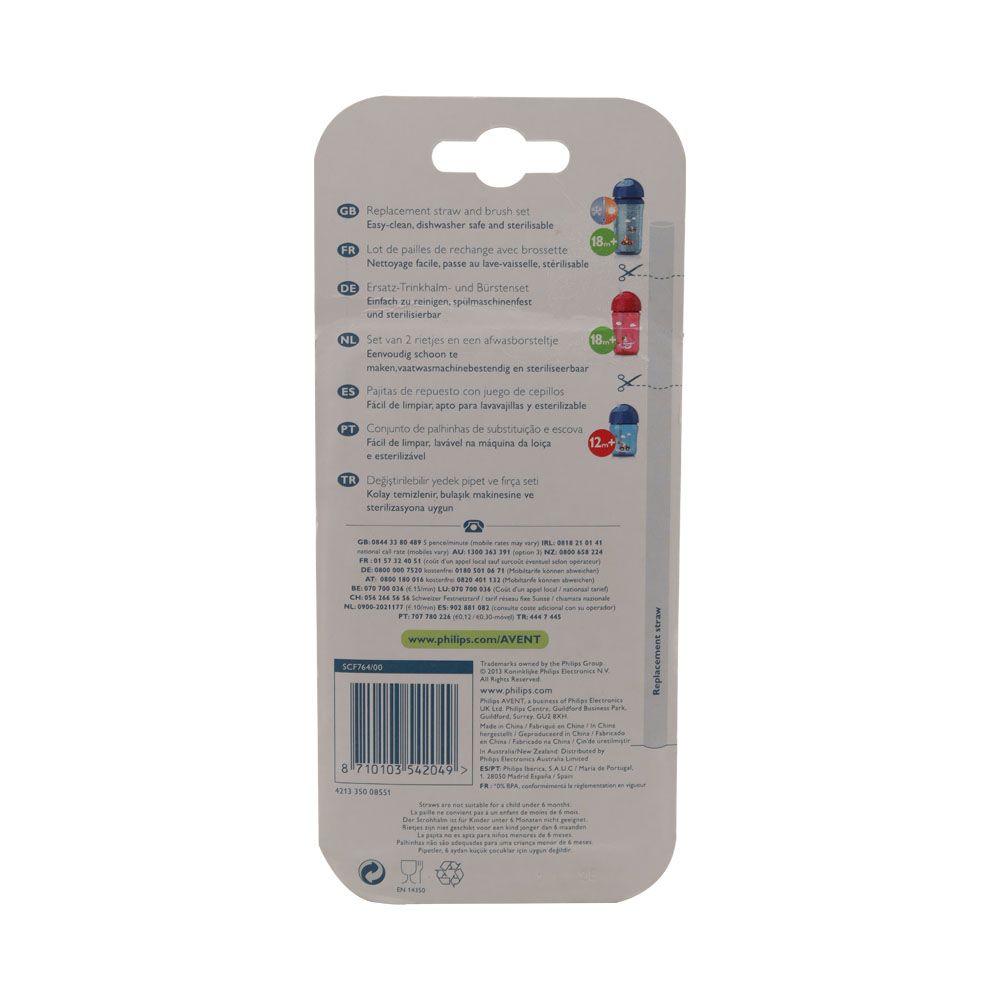 Philips Avent Replacement Straw And Brush Set AV184 SCF764/00 - Easy Pharmacy LLC