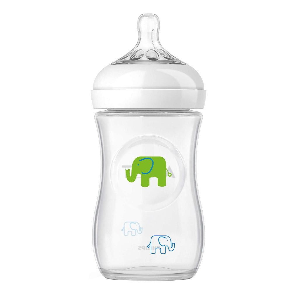 Philips Avent Natural Feeding Bottle Green Elephant Design Gift Set SCD627/01 - Easy Pharmacy LLC