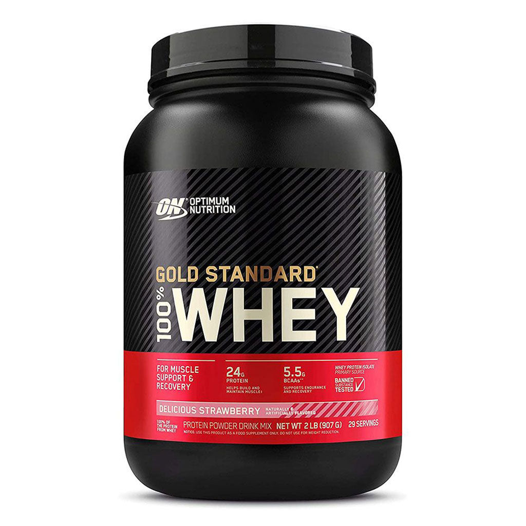 Optimum Nutrition Gold Standard 100% Whey Delicious Strawberry Protein Powder 2lb - Easy Pharmacy LLC