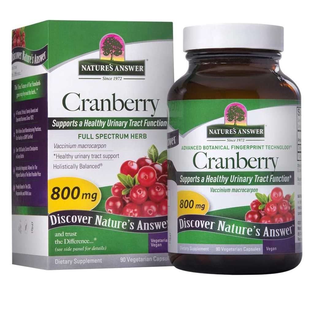 Nature's Answer Cranberry 800mg Vegan Capsules For Urinary Tract Health, Pack of 90's - Easy Pharmacy LLC