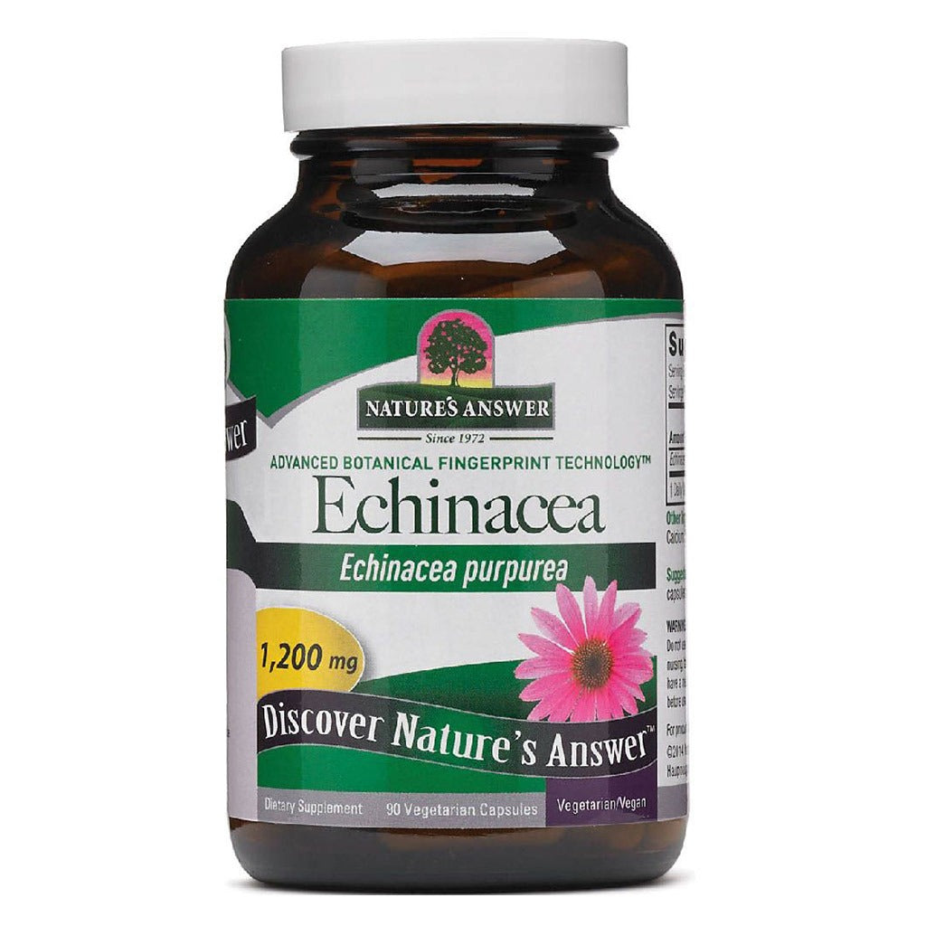 Nature's Answer Echinacea Herb 1200 mg Vegan Capsules For Antioxidant & Immunity Boost, Pack of 90's - Easy Pharmacy LLC