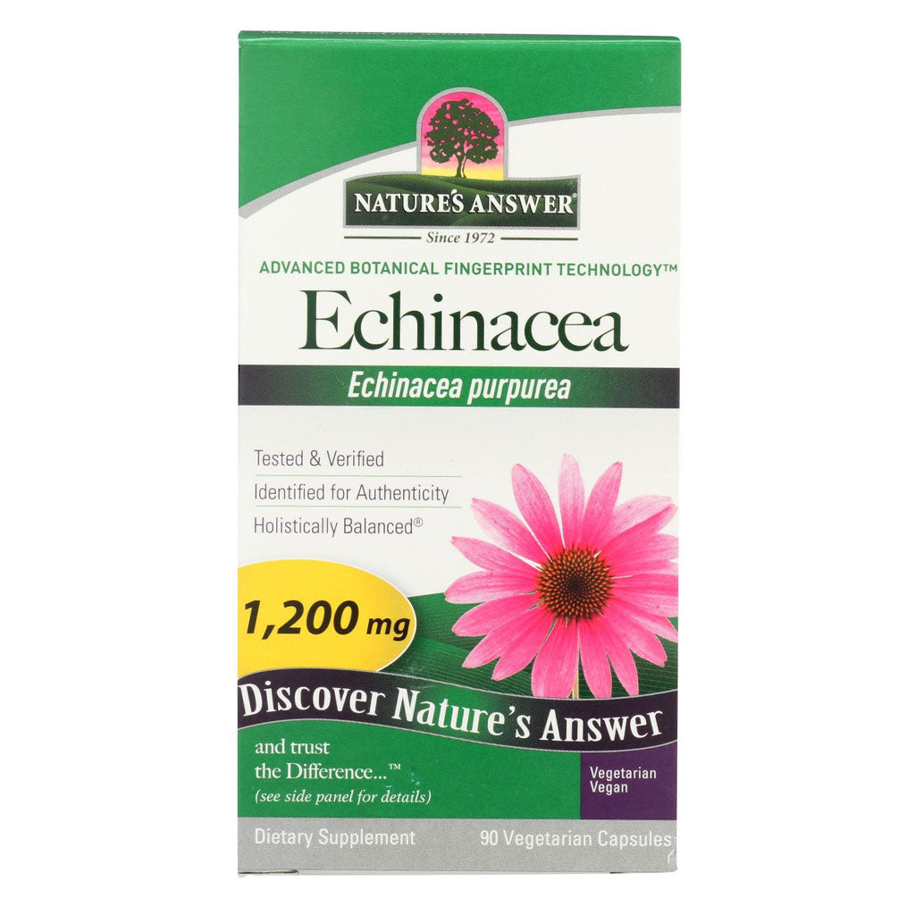 Nature's Answer Echinacea Herb 1200 mg Vegan Capsules For Antioxidant & Immunity Boost, Pack of 90's - Easy Pharmacy LLC