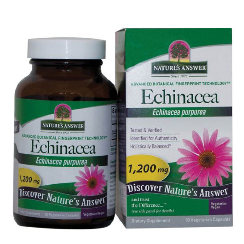 Nature's Answer Echinacea Herb 1200 mg Vegan Capsules For Antioxidant & Immunity Boost, Pack of 90's - Easy Pharmacy LLC