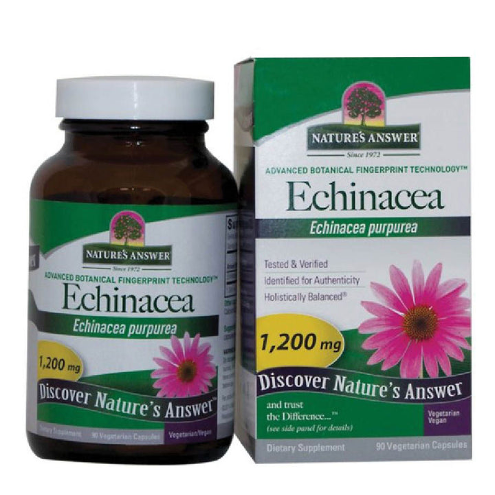 Nature's Answer Echinacea Herb 1200 mg Vegan Capsules For Antioxidant & Immunity Boost, Pack of 90's - Easy Pharmacy LLC