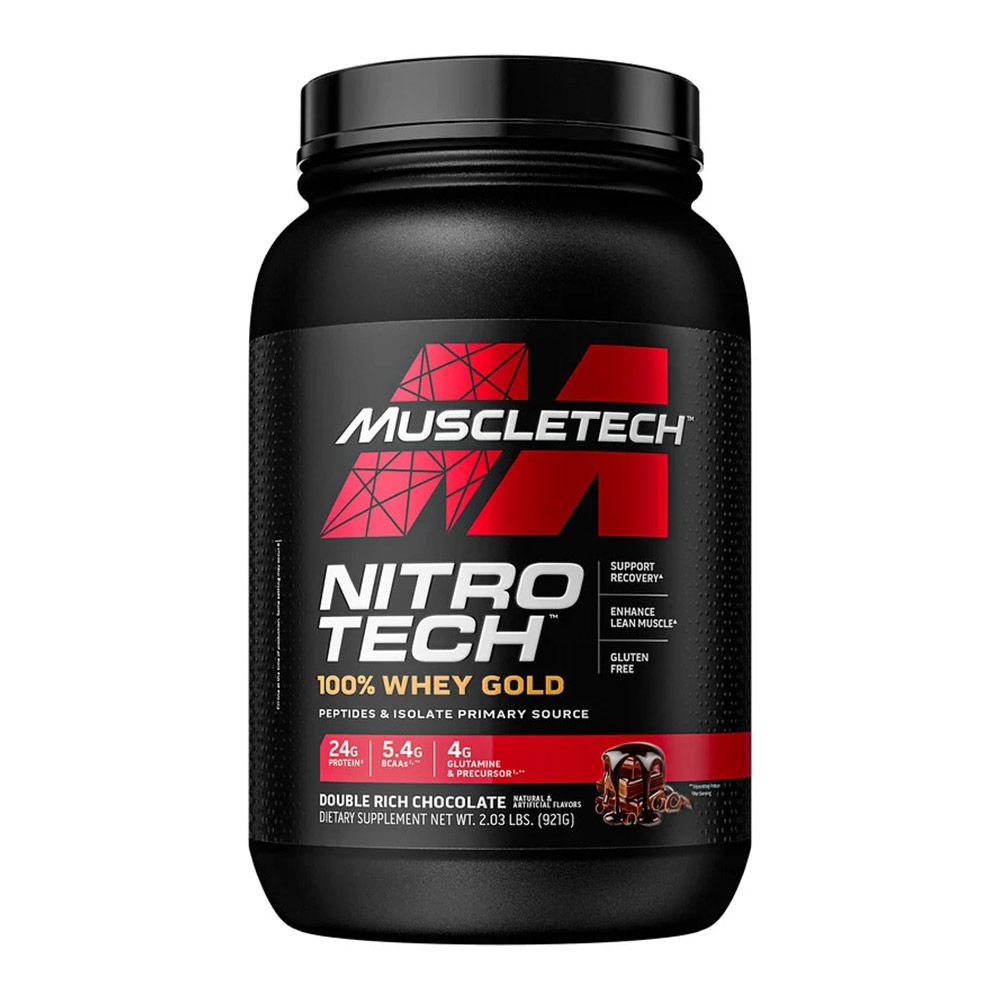 MuscleTech Nitrotech 100% Whey Gold Protein Powder Double Rich Chocolate 2 lb - Easy Pharmacy LLC