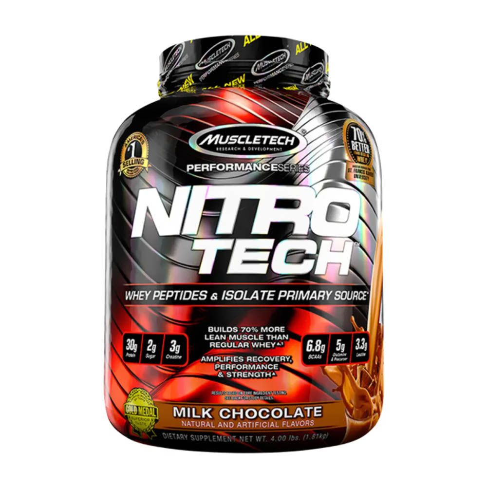 MuscleTech Nitro Tech Milk Chocolate Powder 4 lbs - Easy Pharmacy LLC