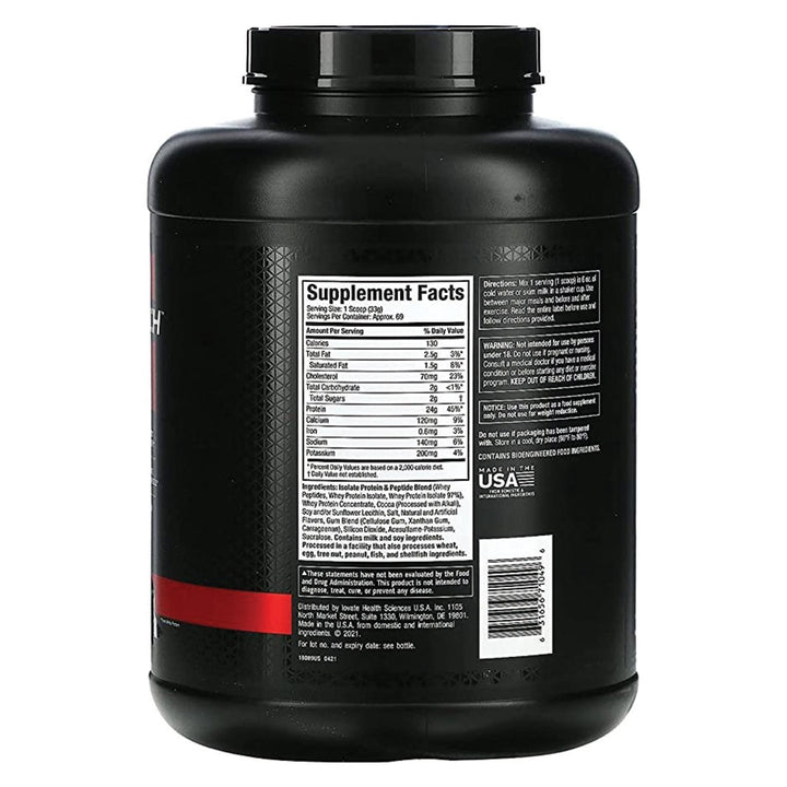 MuscleTech Nitro Tech 100% Whey Gold Protein Peptides & Isolate Double Rich Chocolate 5 Lbs - Easy Pharmacy LLC