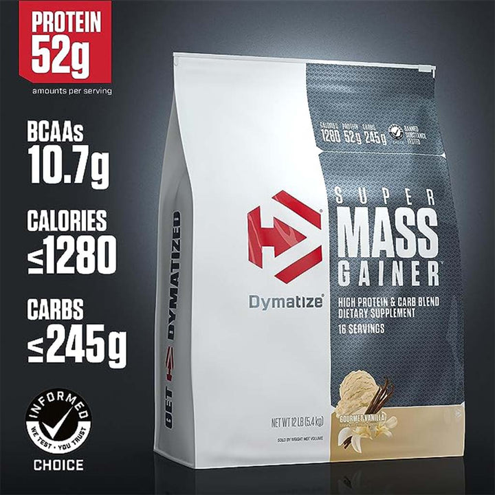 Dymatize Super Mass Gainer Powder, High Protein & Carb Blend, Vanilla 5.4kg - Easy Pharmacy LLC