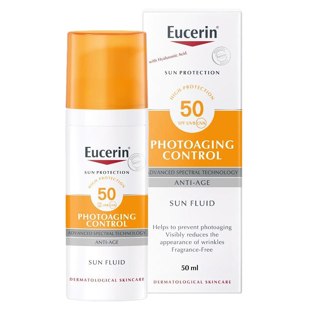 Eucerin Sun Photo-aging Control Sunscreen Anti-Aging Sun Fluid SPF50 50ml - Easy Pharmacy LLC