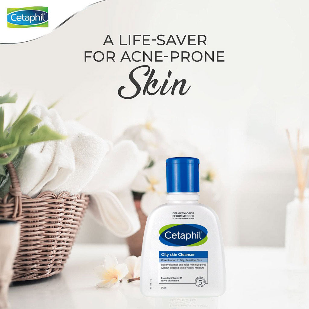 Cetaphil Oily Skin Cleanser, Foaming Face & Body Wash for Men & Women With Combination to Oily and Sensitive Skin, Unscented, 125ml - Easy Pharmacy LLC
