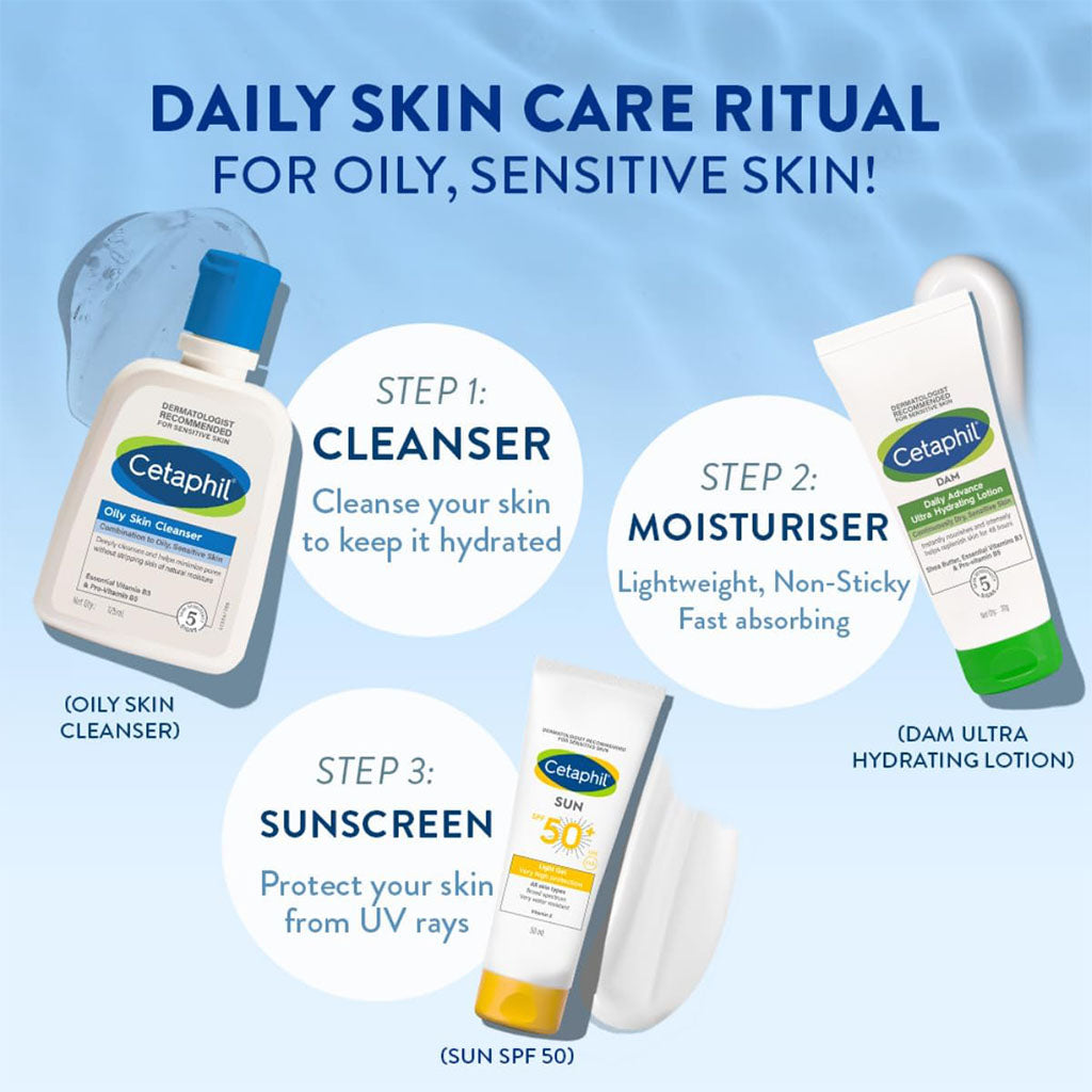 Cetaphil Oily Skin Cleanser, Foaming Face & Body Wash for Men & Women With Combination to Oily and Sensitive Skin, Unscented, 125ml - Easy Pharmacy LLC