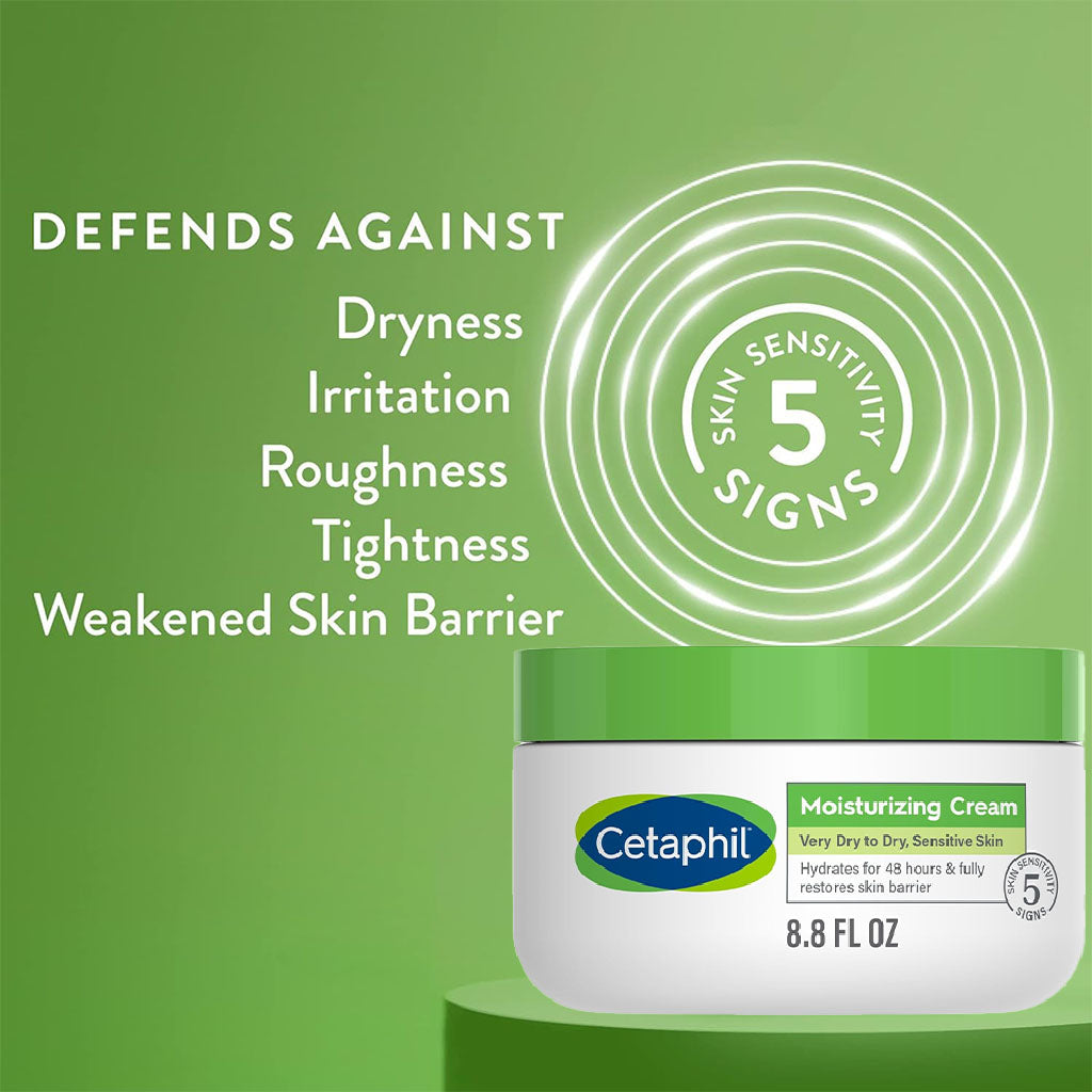 Cetaphil Moisturizing Cream, Face & Body Moisturizer For Men & Women With Dry to Very Dry Sensitive Skin, Unscented, 250g - Easy Pharmacy LLC