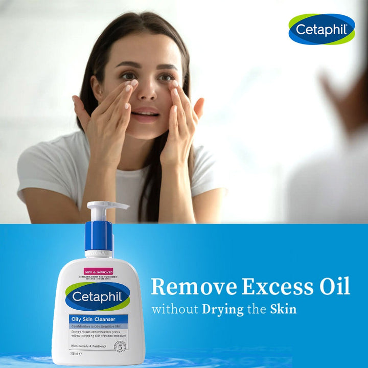 Cetaphil Oily Skin Cleanser, Foaming Face & Body Wash for Men & Women With Combination to Oily and Sensitive Skin, Unscented, 236ml - Easy Pharmacy LLC