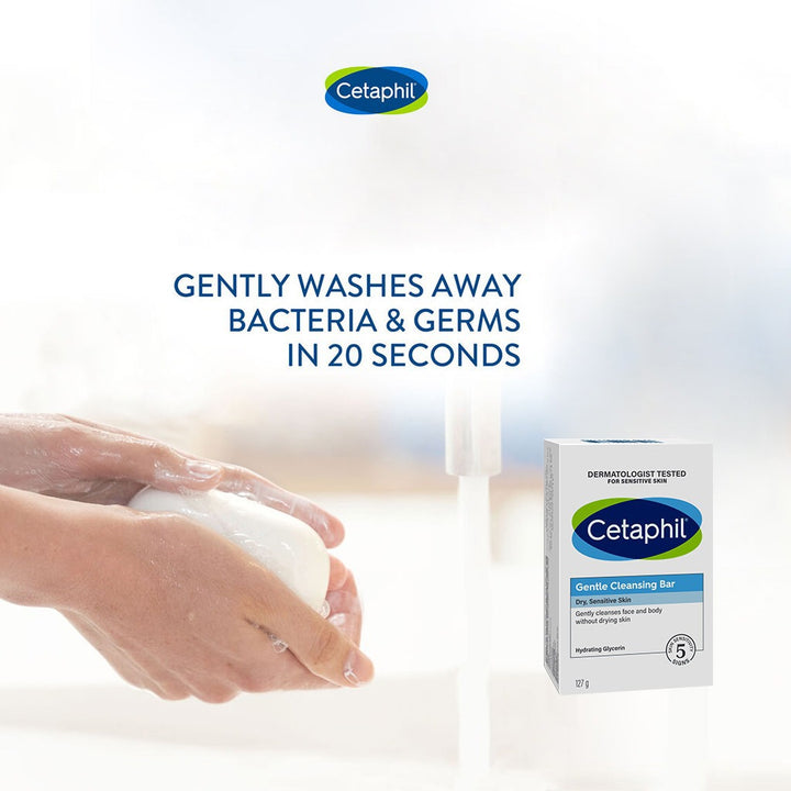 Cetaphil Gentle Face & Body Cleansing Bar For Men & Women With Dry to Normal Sensitive Skin, Unscented, 127g - Easy Pharmacy LLC