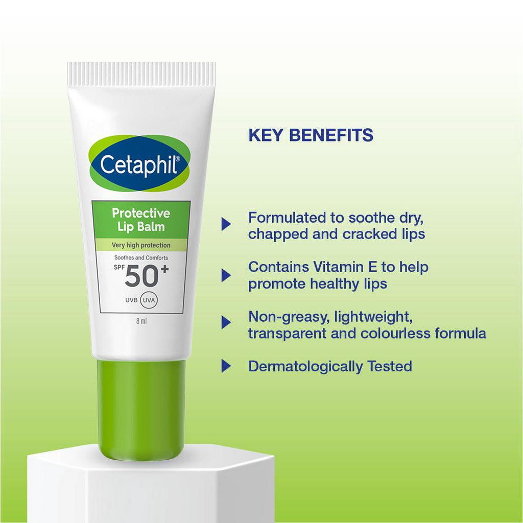 Cetaphil Protective Moisturizing Very High Protection Lip Balm With SPF 50+, Unscented, 8ml - Easy Pharmacy LLC