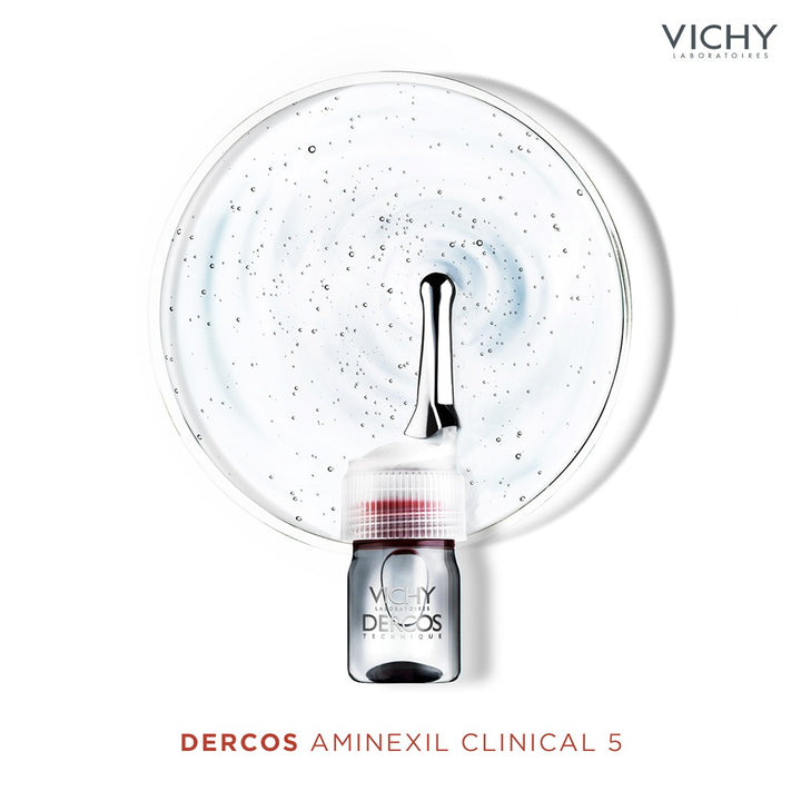 Vichy Dercos Aminexil Clinical 5 Anti-Hair Fall Treatment For Men, Pack of 6ml x 21's - Easy Pharmacy LLC