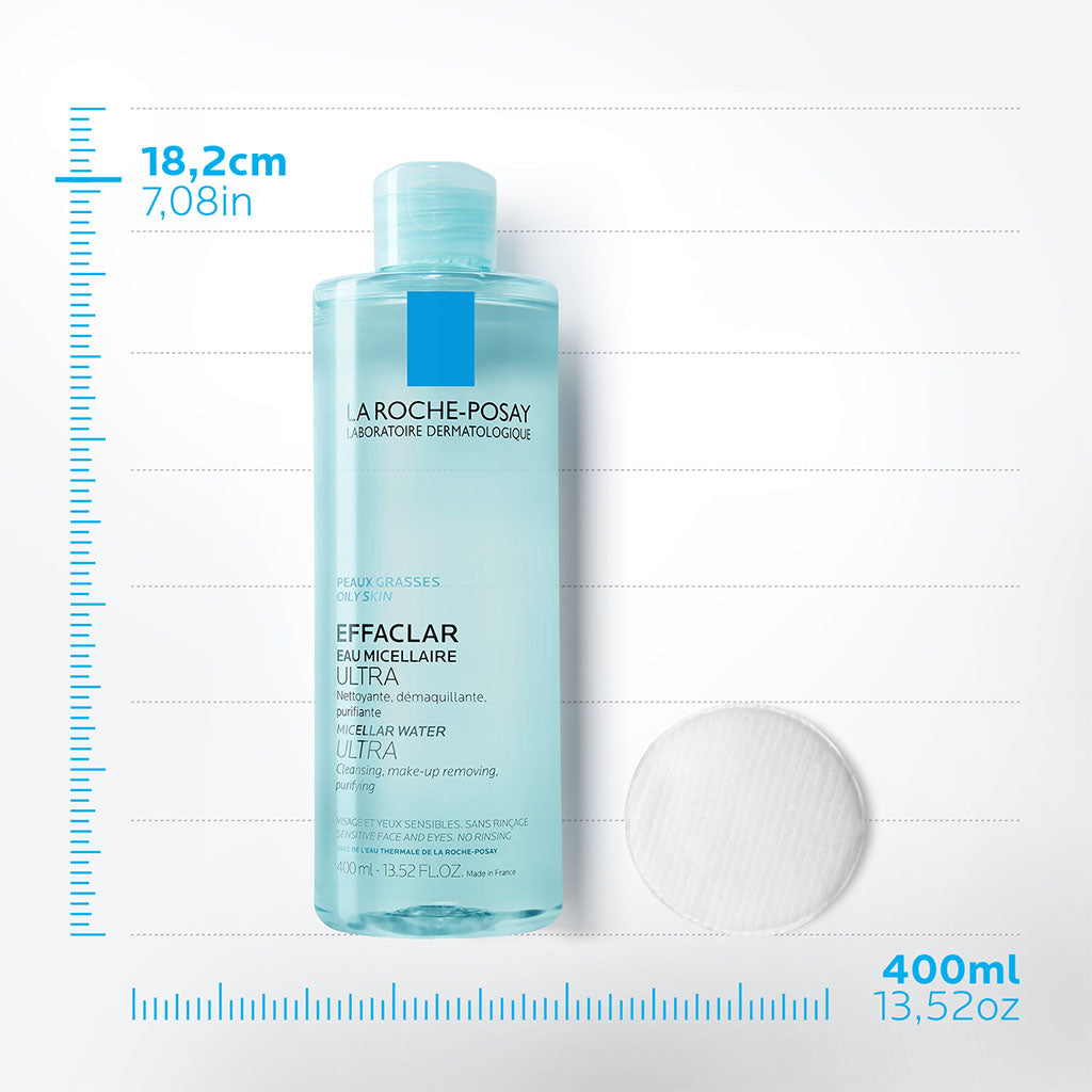La Roche-Posay Effaclar Micellar Water Makeup Remover For Oily Skin 400ml - Easy Pharmacy LLC