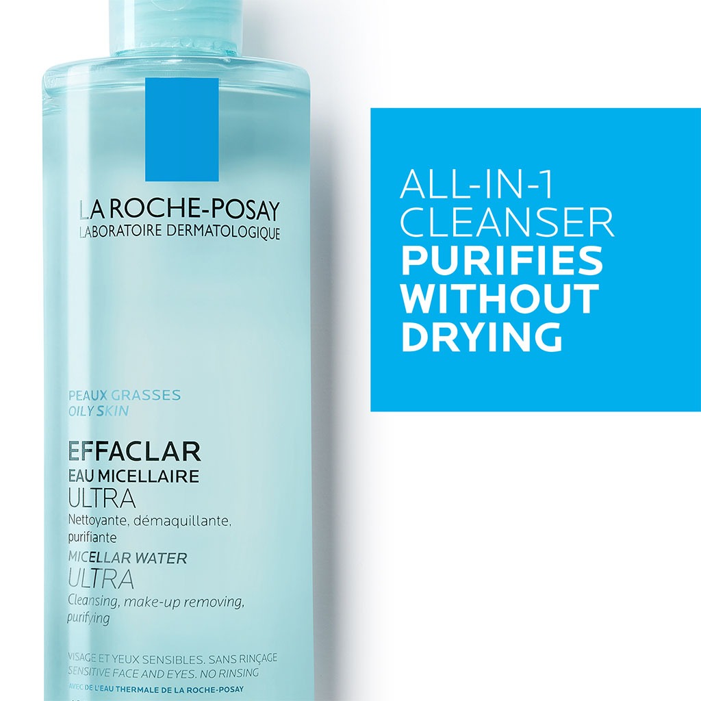 La Roche-Posay Effaclar Micellar Water Makeup Remover For Oily Skin 400ml - Easy Pharmacy LLC
