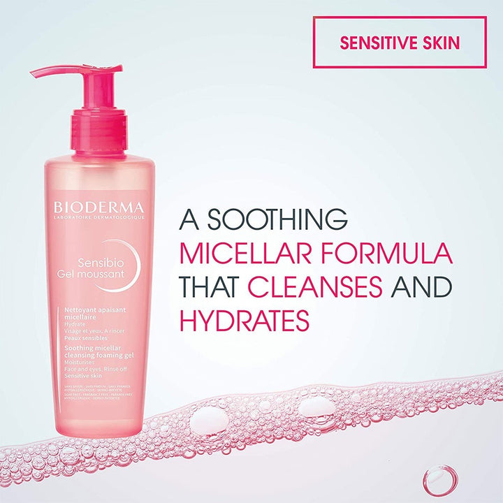 Bioderma Sensibio Soothing Micellar Cleansing Foaming Gel For Sensitive Skin 200 mL - Easy Pharmacy LLC