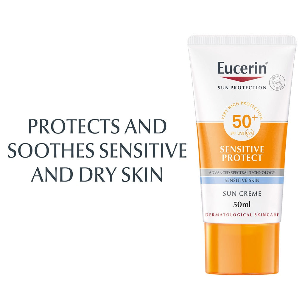 Eucerin Sun Sensitive Protect SPF50+ Sunscreen Cream For Sensitive & Dry Skin 50ml 1+1 PROMO - Easy Pharmacy LLC