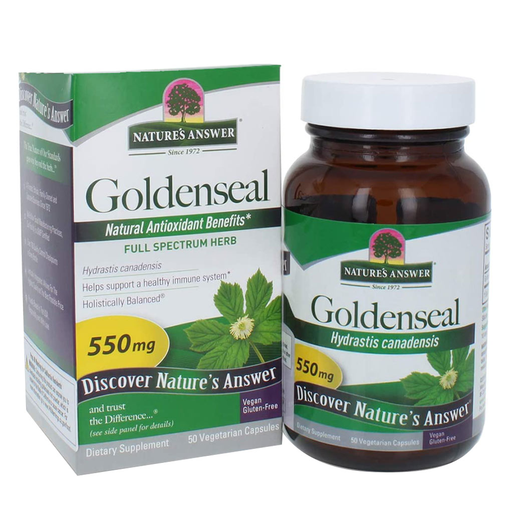 Nature's Answer Goldenseal 550 mg Vegetarian Capsules 50's - Easy Pharmacy LLC