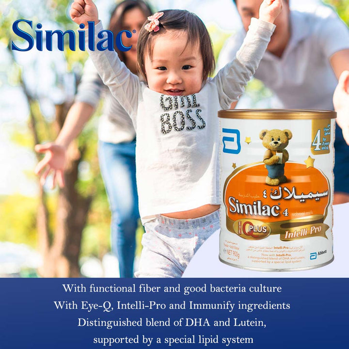 Similac IQ Plus Intelli Pro Stage 4 Growing Up Children's Milk Formula For 3+ Years 900g - Easy Pharmacy LLC