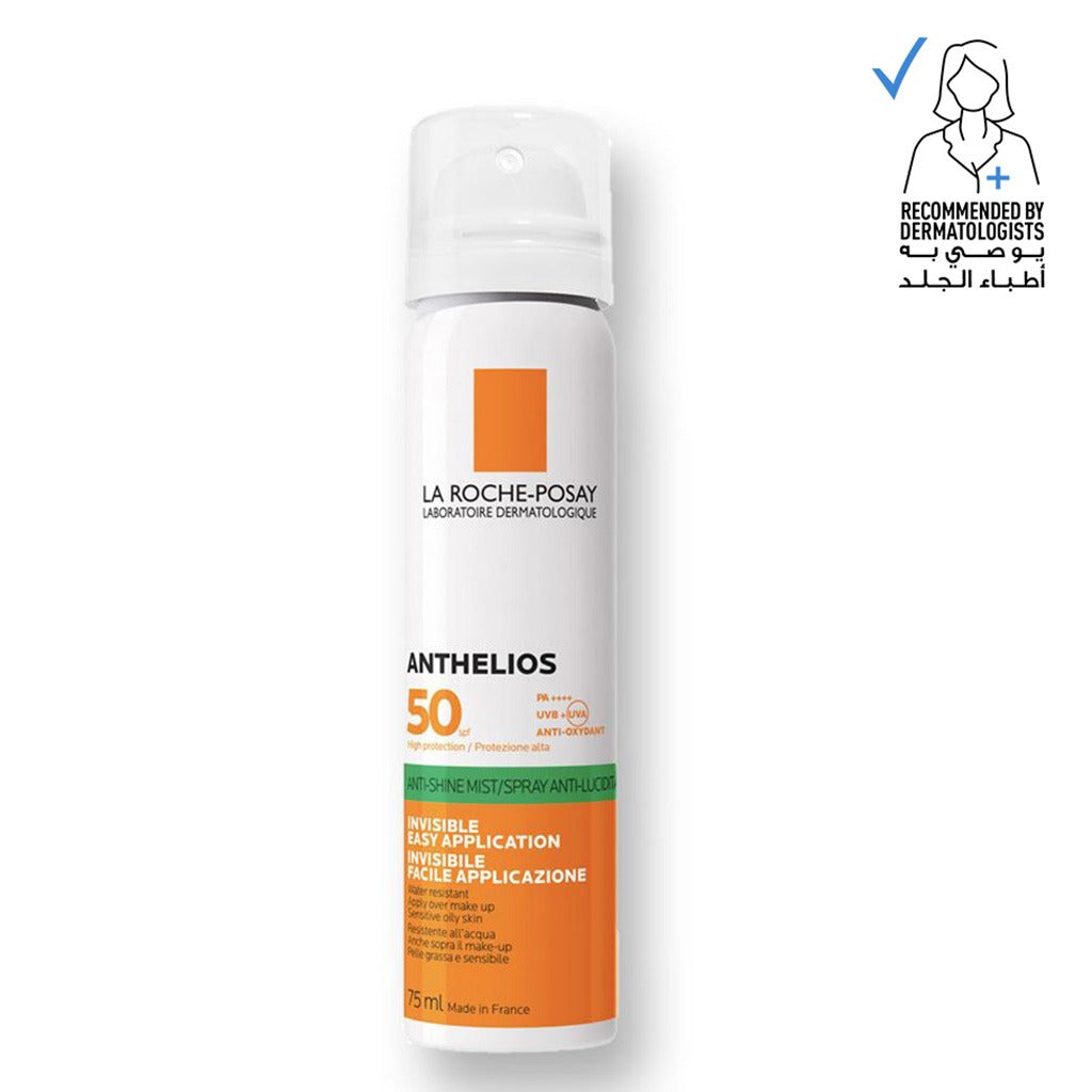 La Roche-Posay Anthelios Anti-Shine Invisible Sunscreen Face Mist SPF50 For All Skin Types 75ml - Easy Pharmacy LLC
