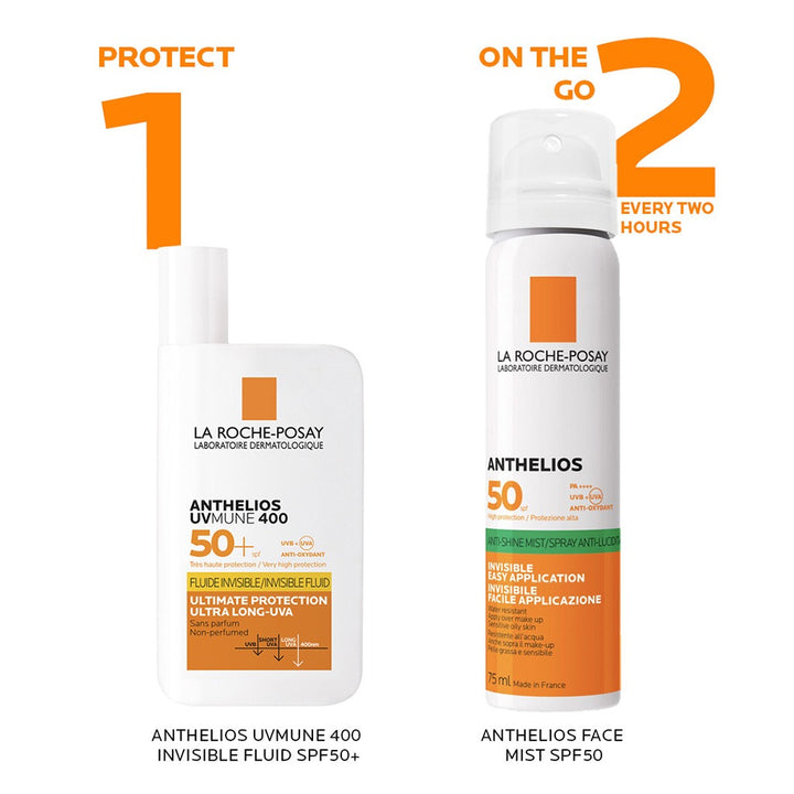 La Roche-Posay Anthelios Anti-Shine Invisible Sunscreen Face Mist SPF50 For All Skin Types 75ml - Easy Pharmacy LLC