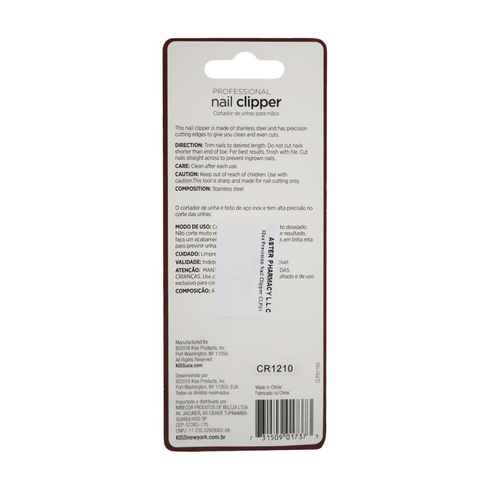 Kiss Precision Nail Clipper CLP01 - Easy Pharmacy LLC