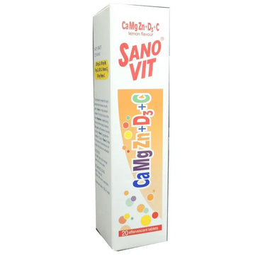 Sanovit CaMgZn+D3+C Effervescent Tablets 20's