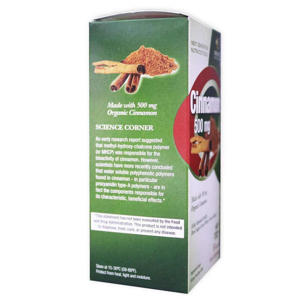 Nature's Answer Organic Cinnamon 500mg Vegan Capsules For Healthy Blood Sugar, Pack of 60's - Easy Pharmacy LLC