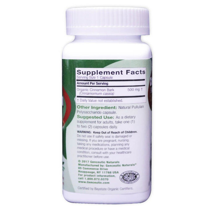 Nature's Answer Organic Cinnamon 500mg Vegan Capsules For Healthy Blood Sugar, Pack of 60's - Easy Pharmacy LLC