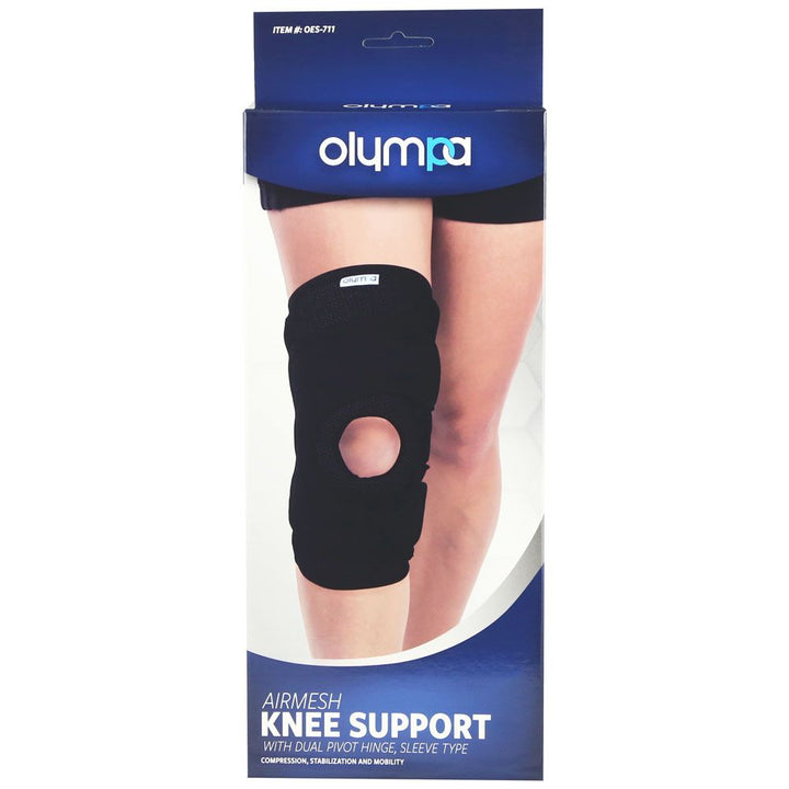 Olympa Airmesh Knee Support Black Extra Extra Large OES-711 - Easy Pharmacy LLC